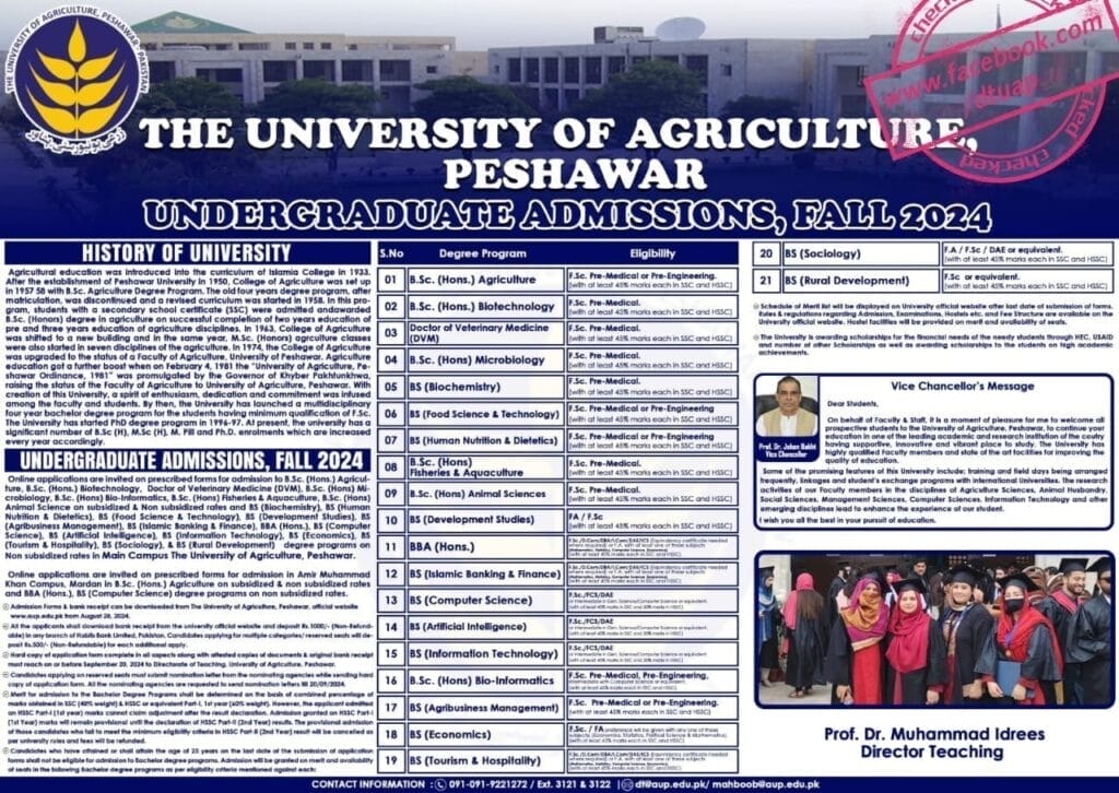 The University of Agriculture, Peshawar (UAP)